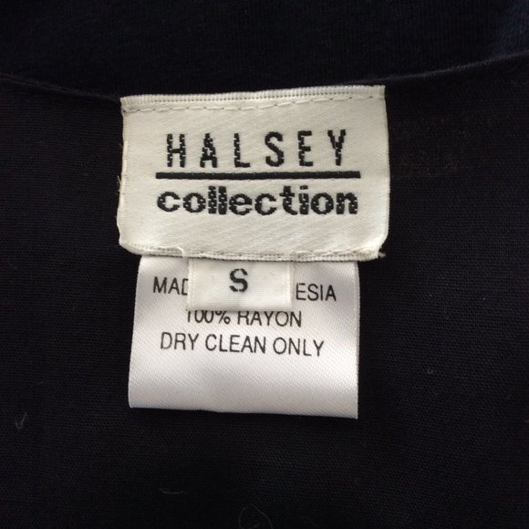 Vintage Halsey Collection Black Beaded Vest Basketweave  Pattern Size Small - Picture 5 of 5